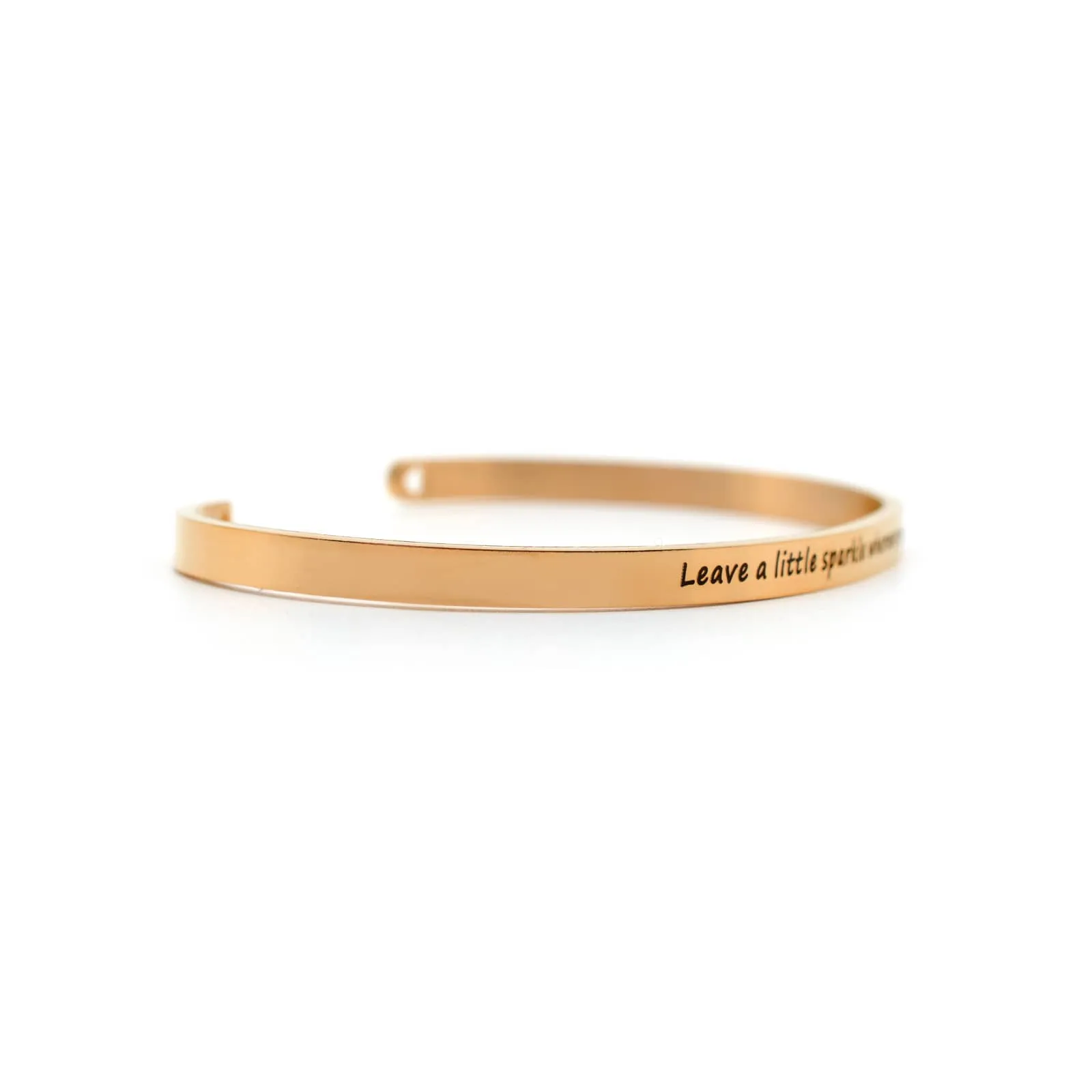 Leave A Little Sparkle Wherever You Go Rose Gold Mantra Band