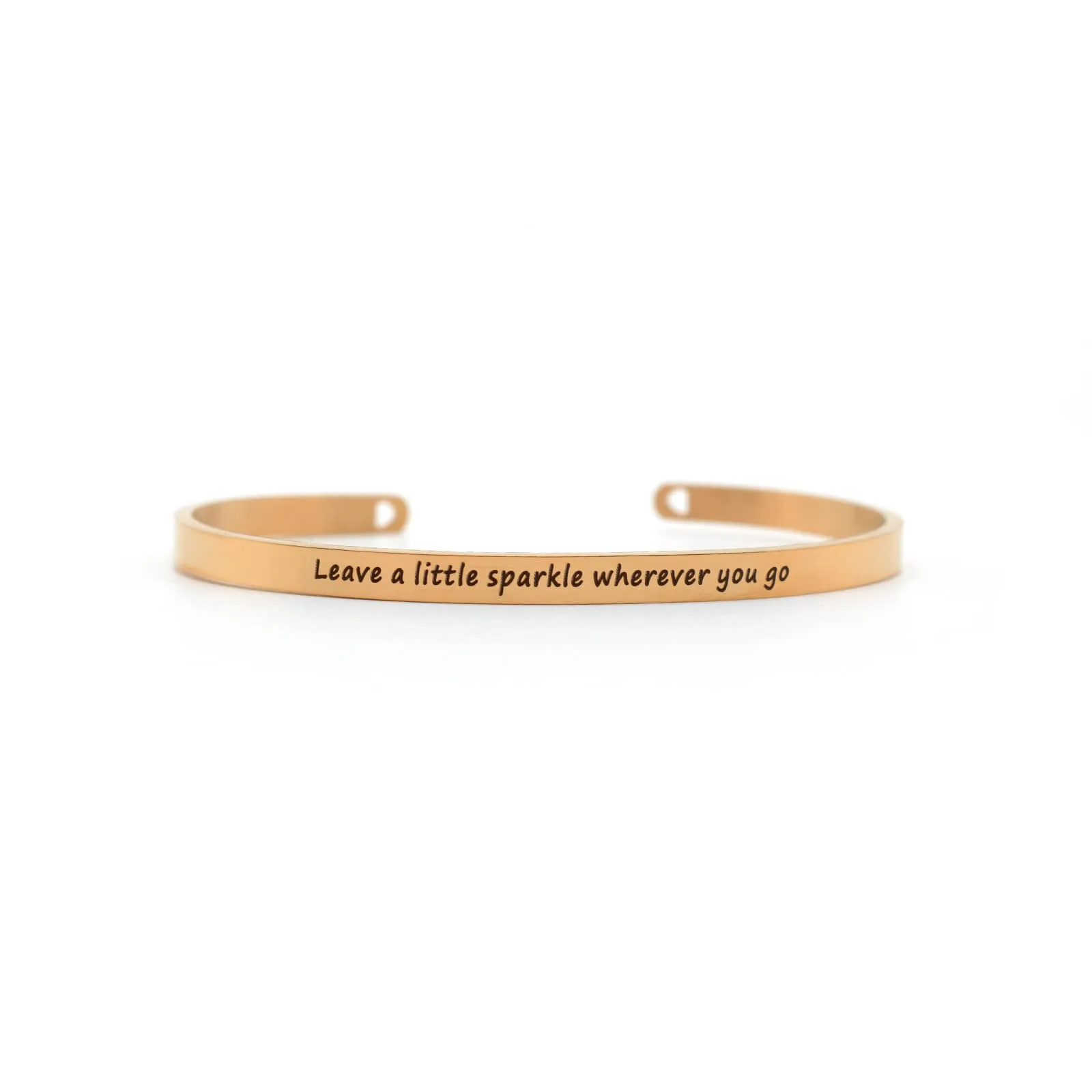 Leave A Little Sparkle Wherever You Go Rose Gold Mantra Band