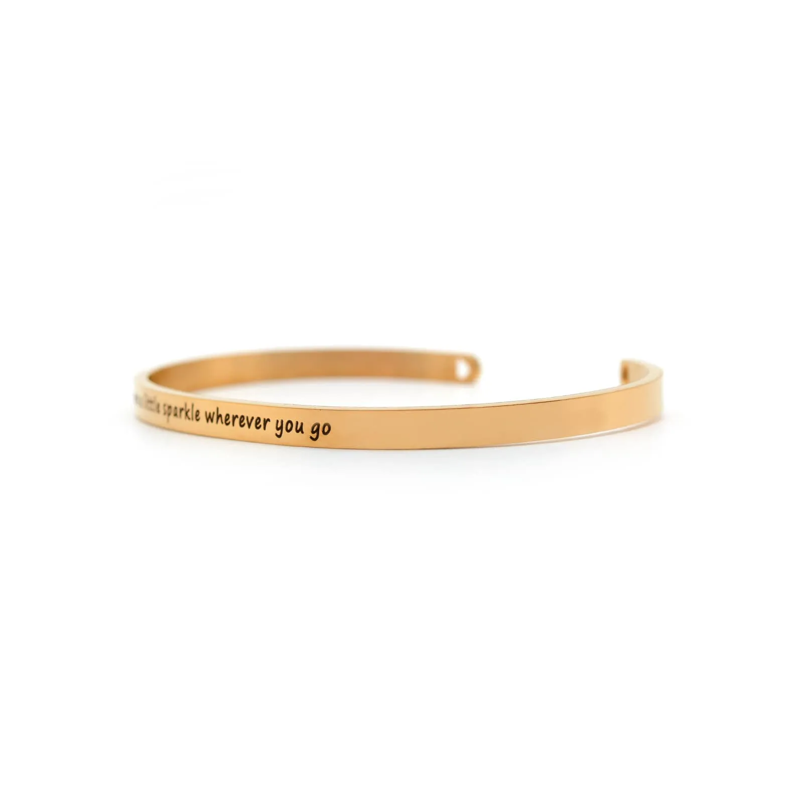 Leave A Little Sparkle Wherever You Go Rose Gold Mantra Band