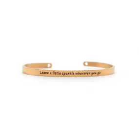 Leave A Little Sparkle Wherever You Go Rose Gold Mantra Band