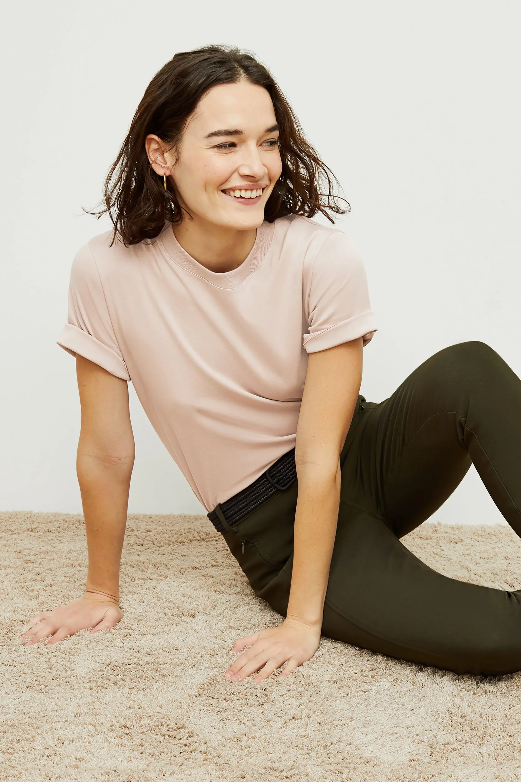 Leslie T-Shirt - Pima Cotton :: Dusty Pink