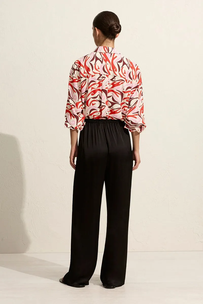 LONG SLEEVE SILK SHIRT-PESCADO ROSSO