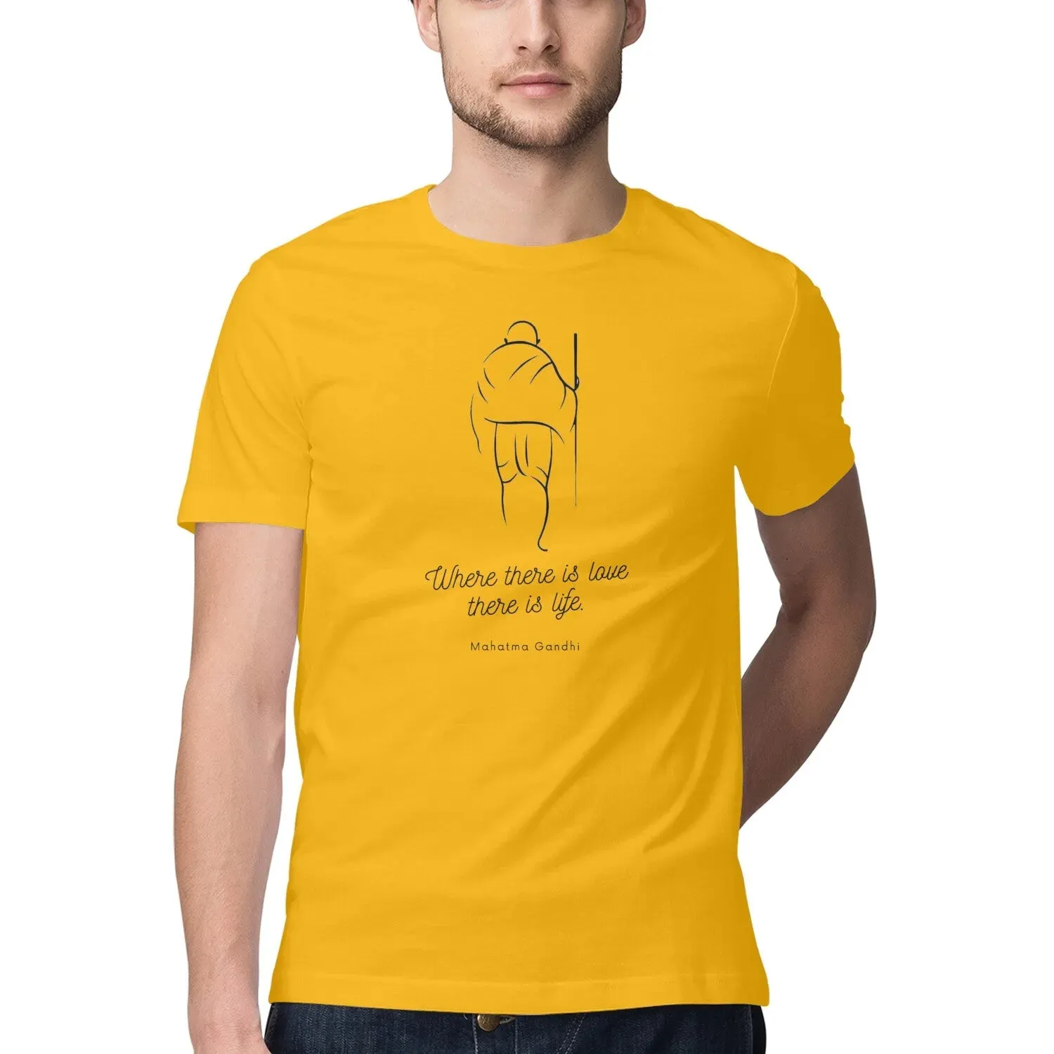 Love and Life Gandhi T-shirt for Men