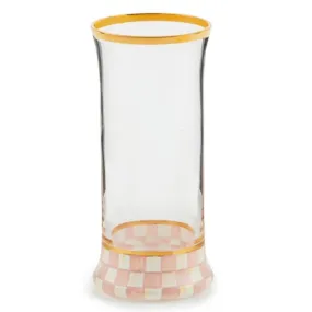 MacKenzie-Childs Rosy Check Highball Glass - Set of 2