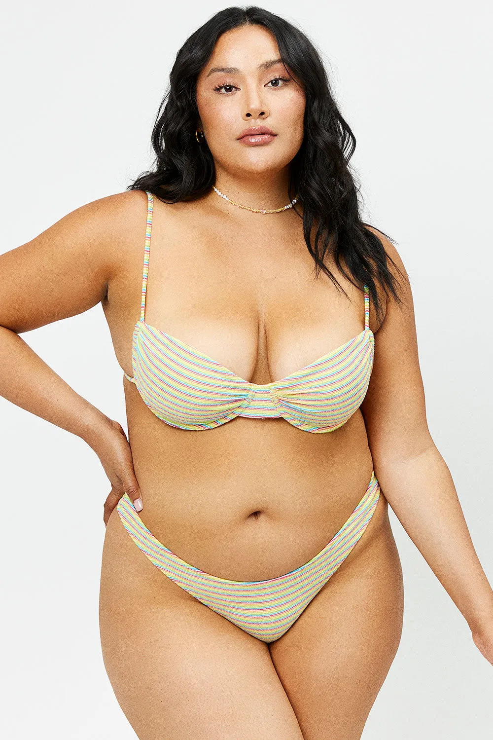 Maggie Underwire Terry Bikini Top - Lovers Stripe Terry