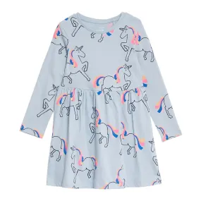 M|&|S Neon Unicorn-UK- Girls Dress