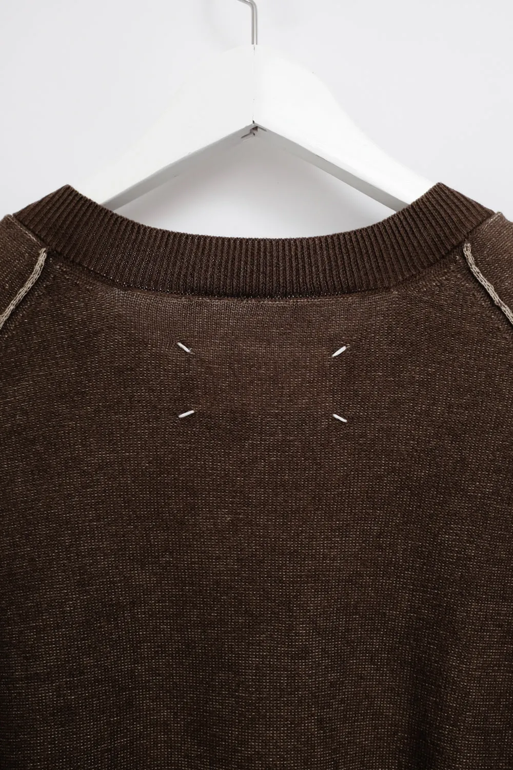 MARTIN MARGIELA BROWN COTTON SWEATER