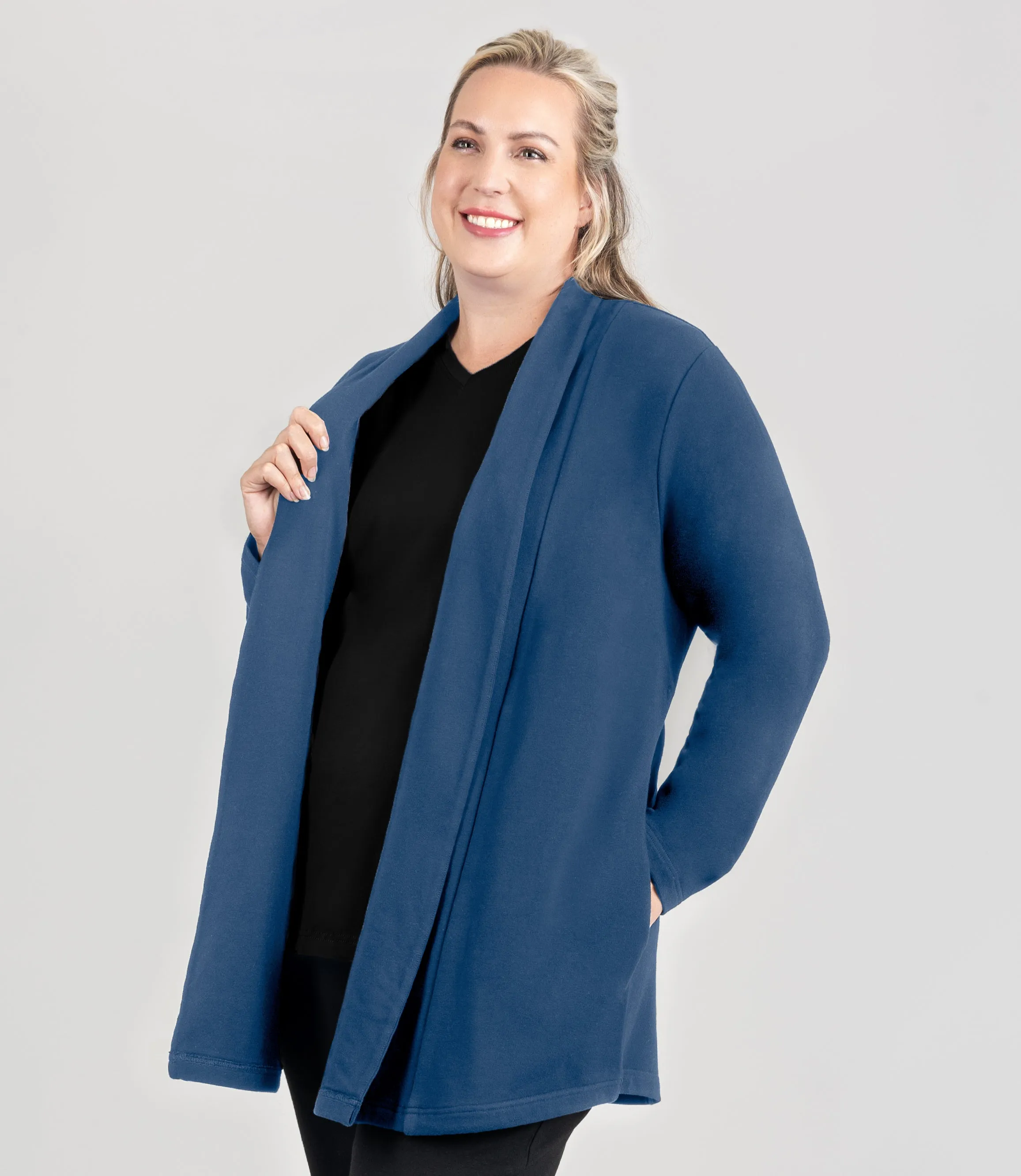 MaVie Cotton Long Wrap Jacket