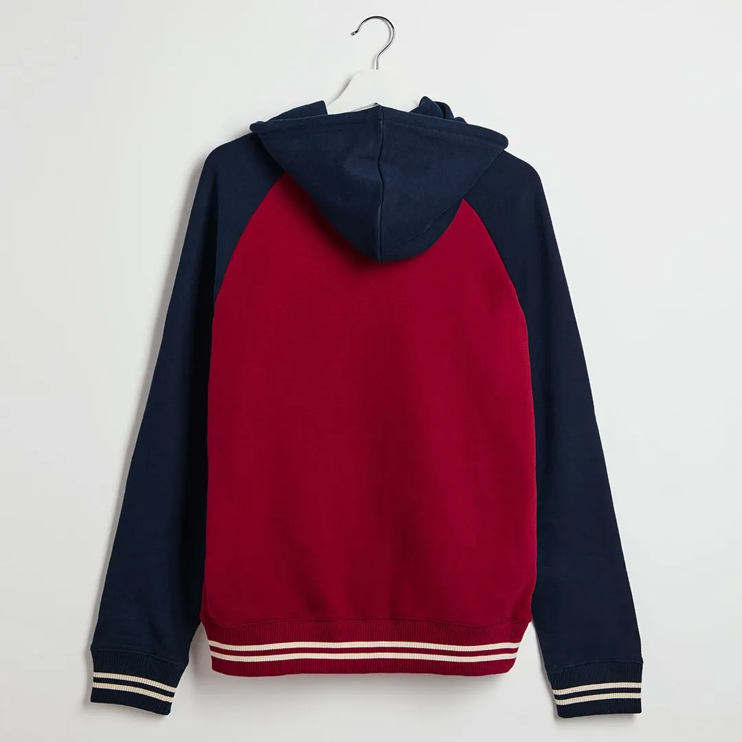 Men`s Pure Cotton Colour Block Hoodie