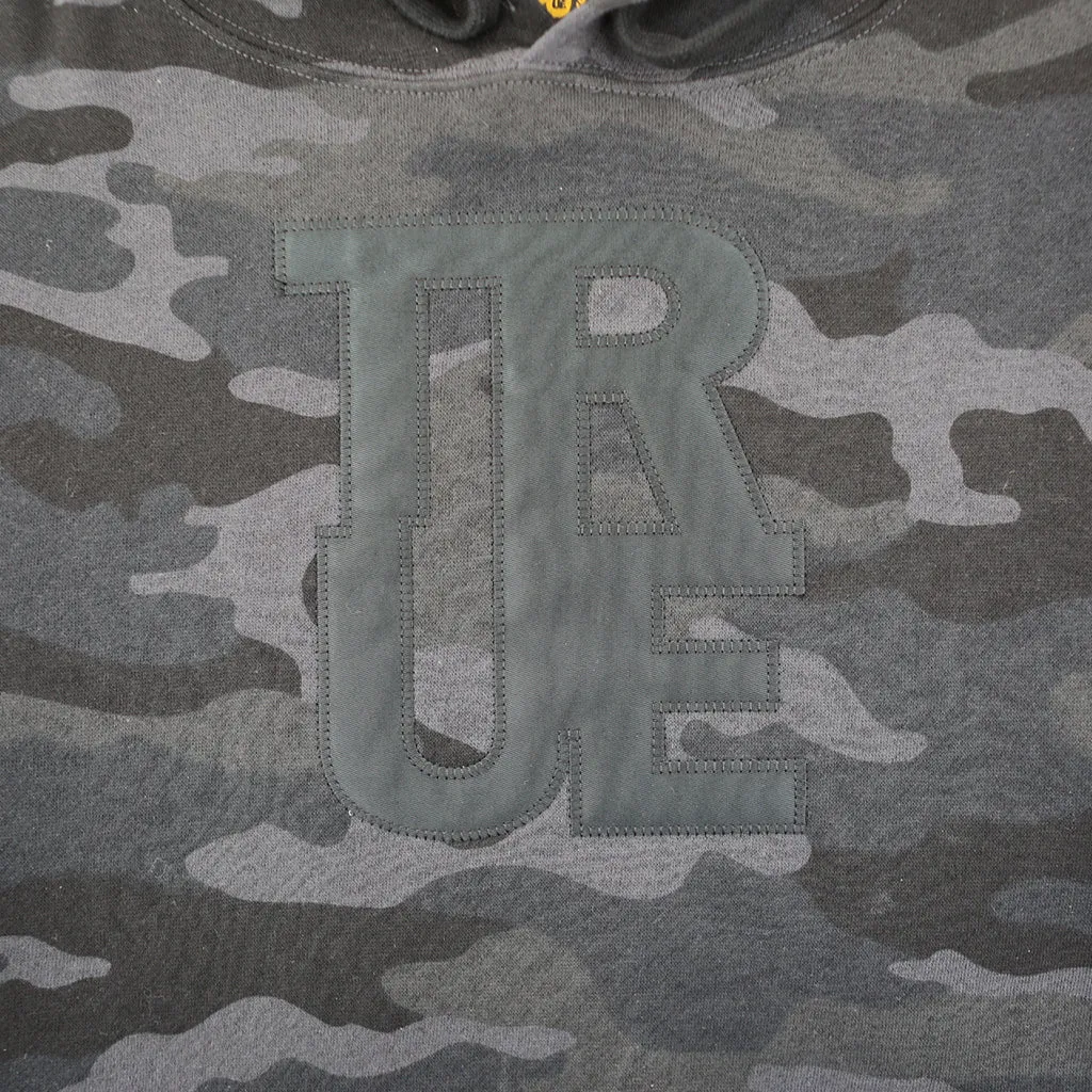 Mens True Logo Hoodie Black Camo