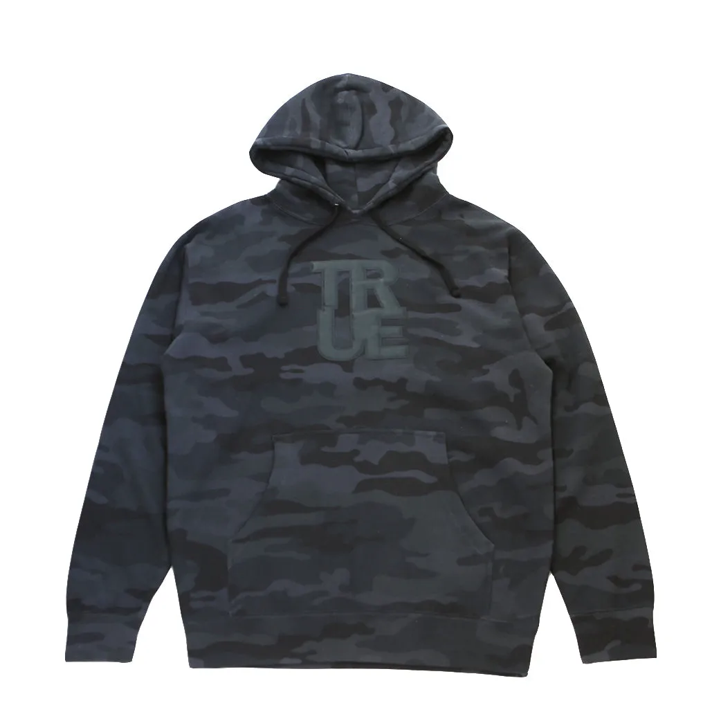 Mens True Logo Hoodie Black Camo