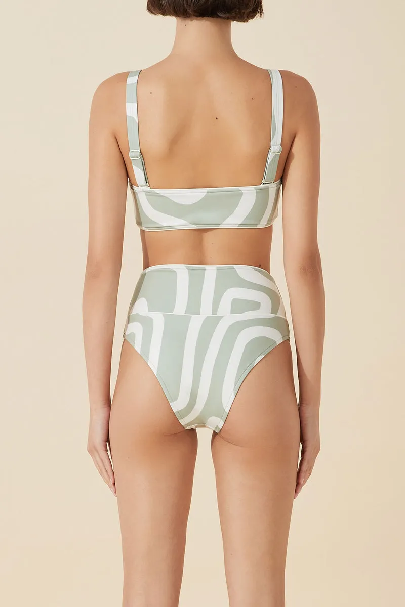 Moss Stroke Waisted Brief