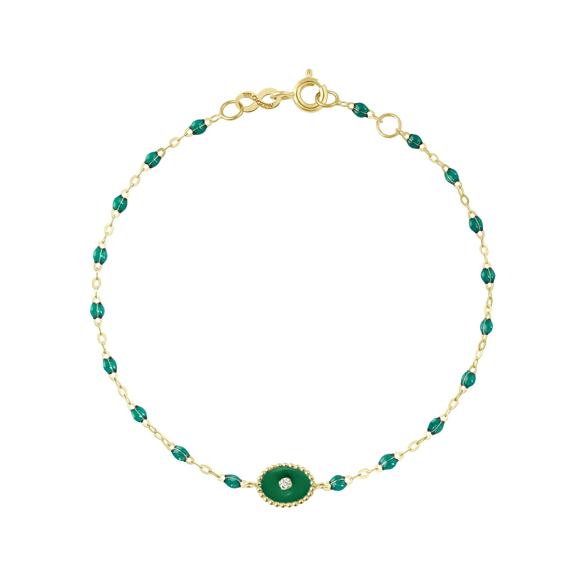 North Star Classic Gigi Emerald diamond bracelet, Yellow Gold, 6.7"