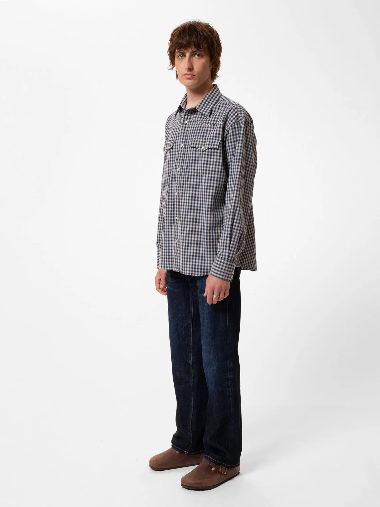 Nudie Jeans Co. - Sigge Gingham Cowboy Shirt Indigo