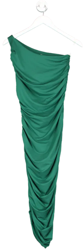 Oh Polly Cold Heart One Shoulder Midi Dress In Green UK 10