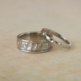 One of a kind wedding rings for Danny and Caitlin