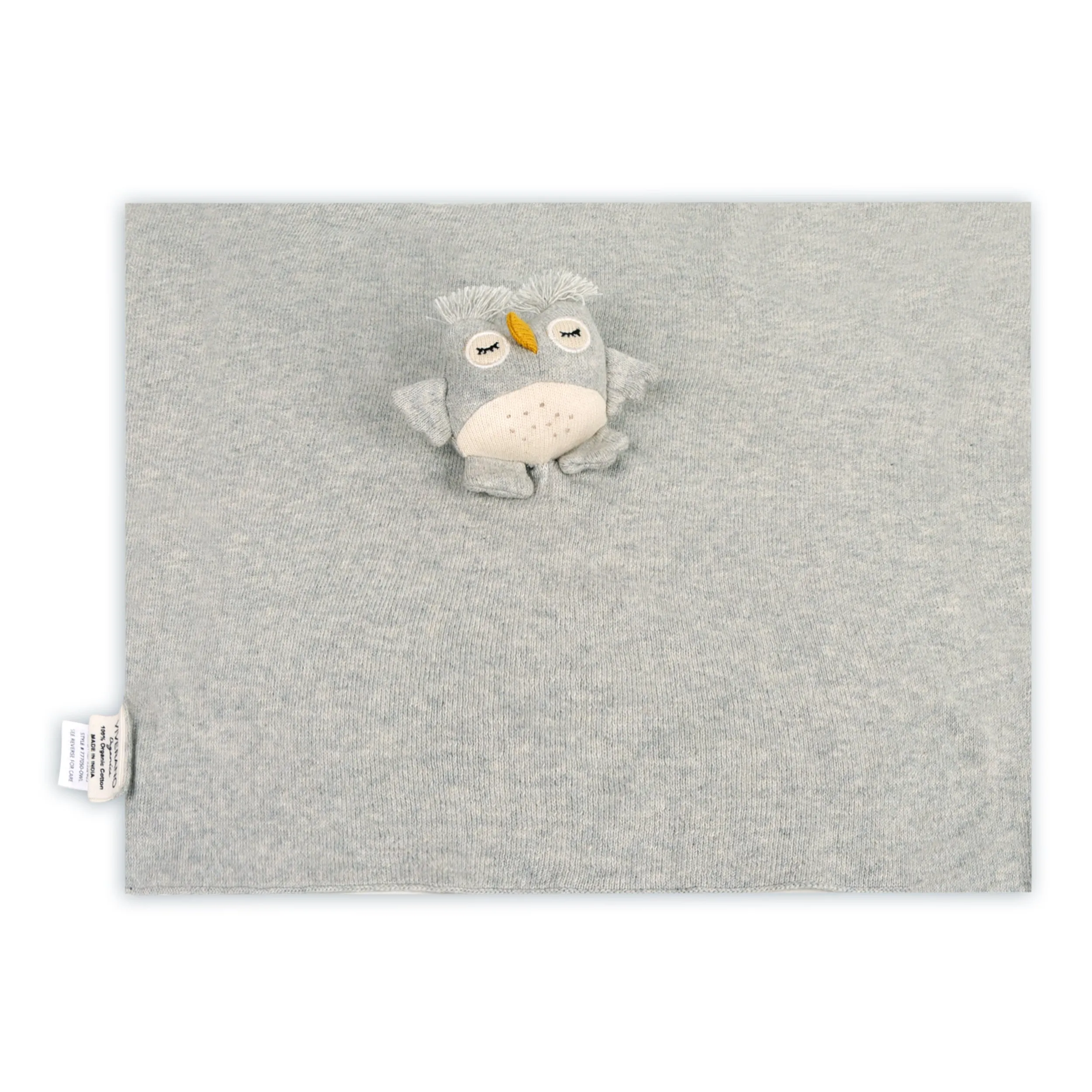 Owl - Organic Baby Lovey Security Blanket