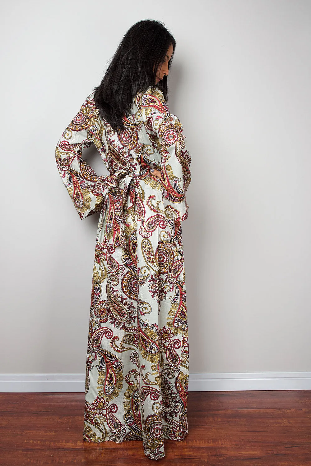 Paisley Dress / Modest Long Maxi Dress / Boho Dress with Paisley Print : Bohemian Soul Collection No.1