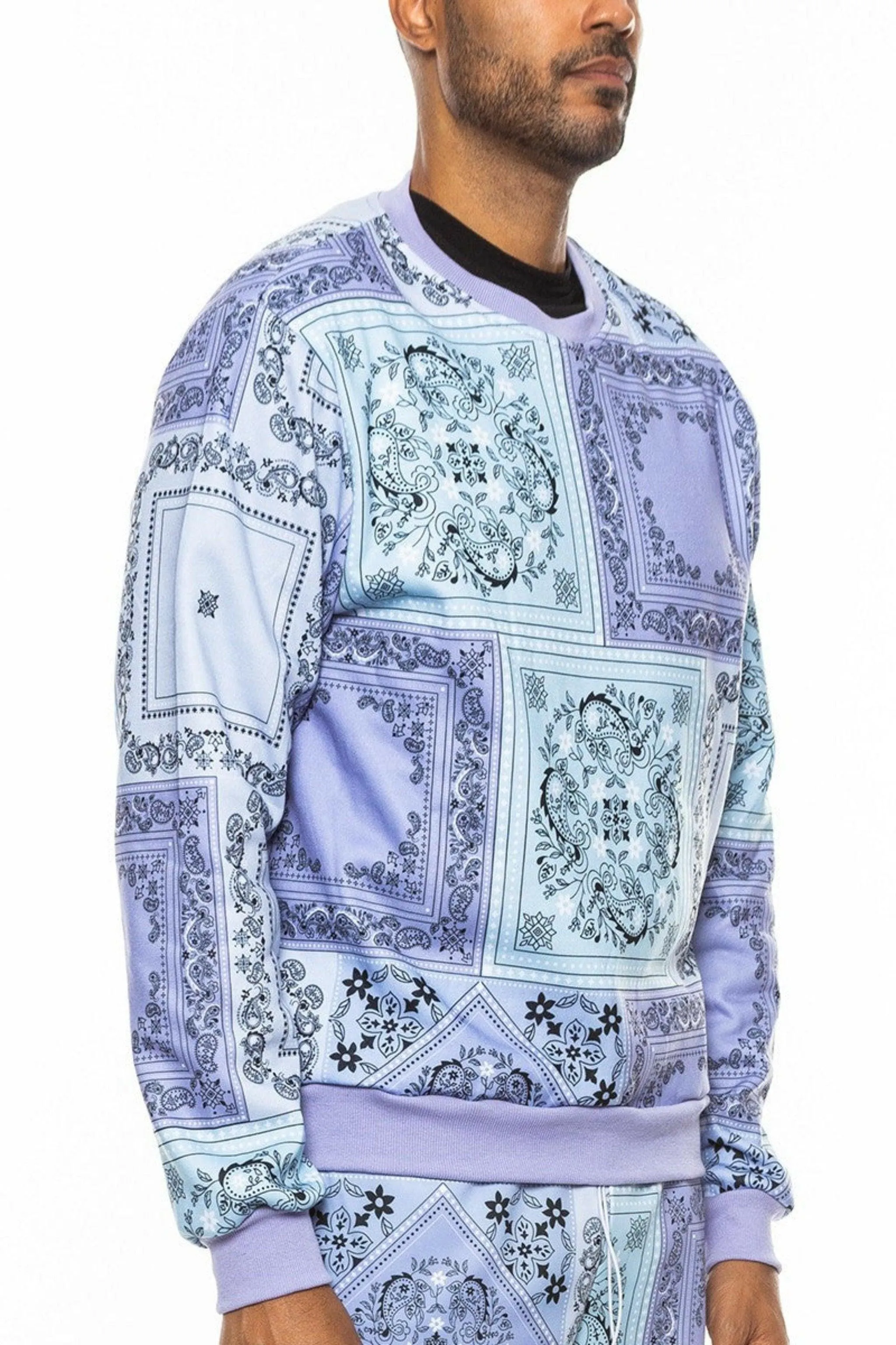 Paisley Epic Bandana Print Sweater