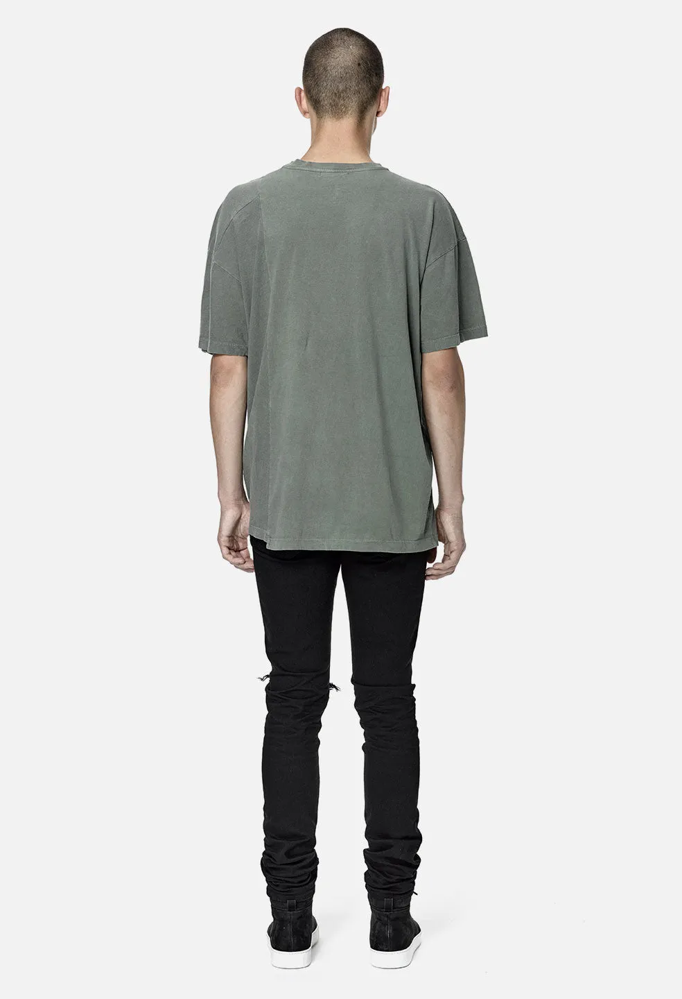 Paneled Pocket Tee / Washed Olive