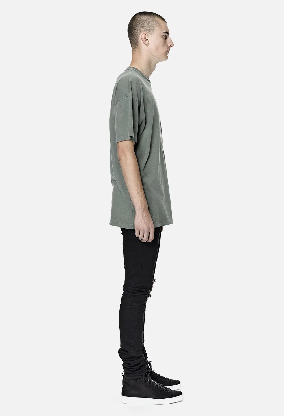 Paneled Pocket Tee / Washed Olive