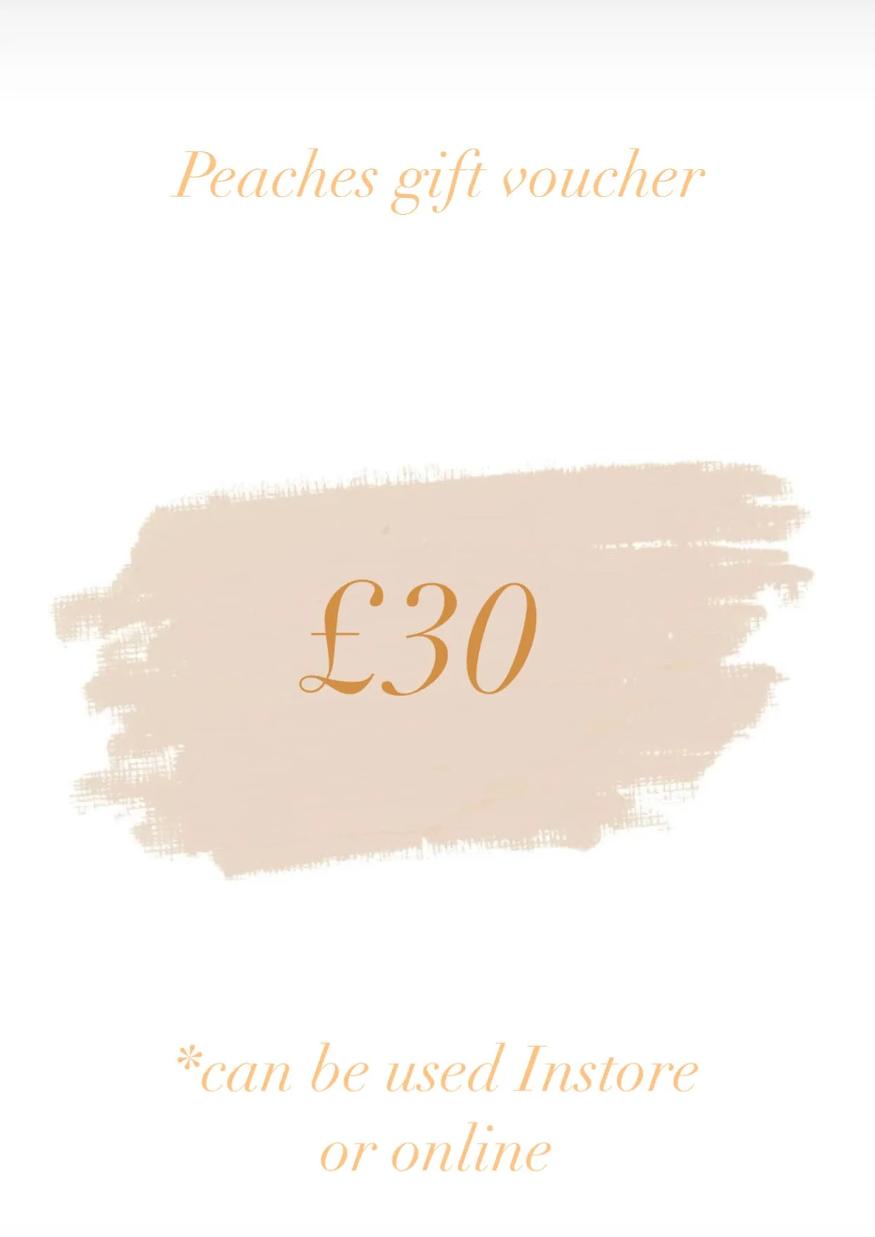 Peaches gift card