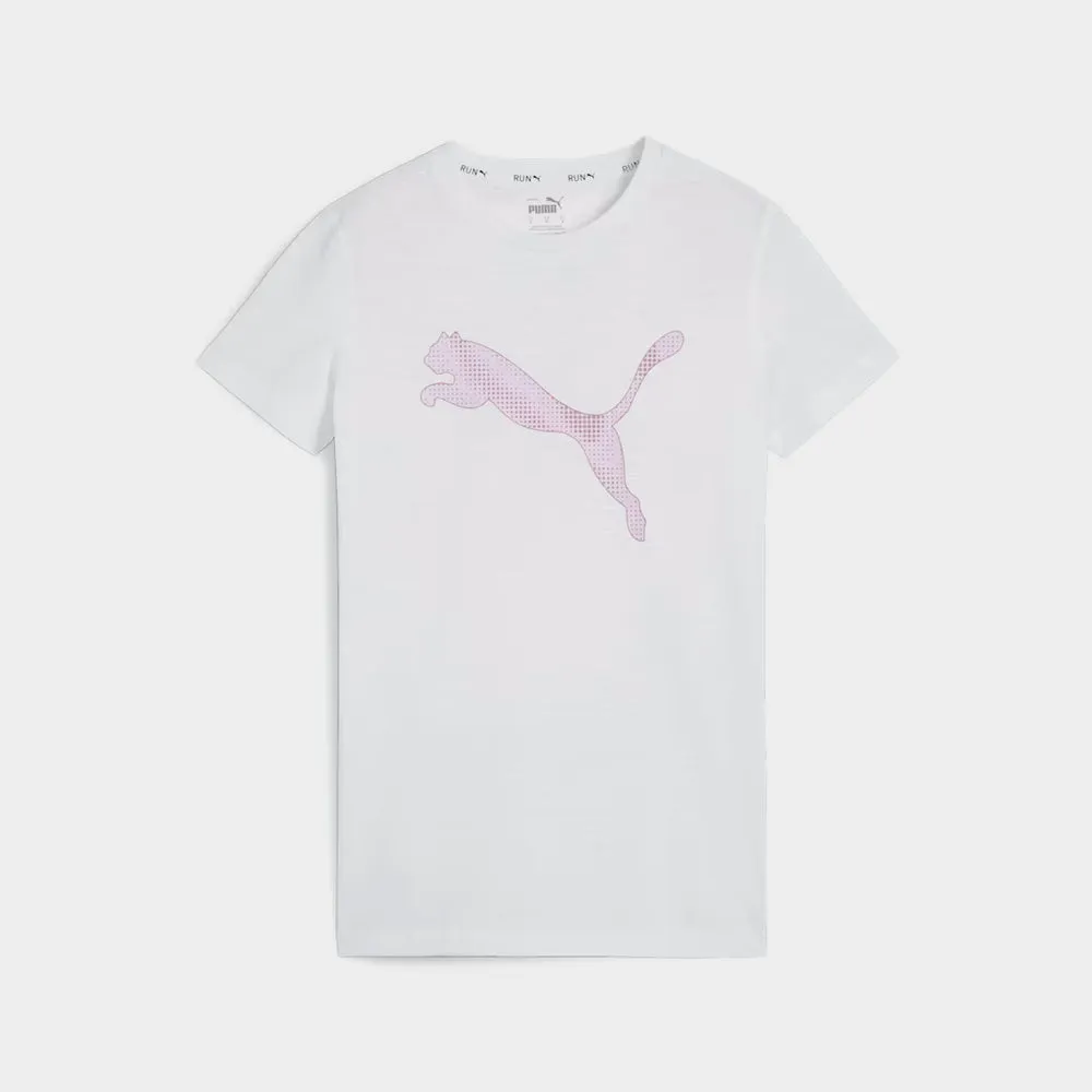 Puma Womens Essential Logo Lab Tee White/Pink _ 181451 _ White