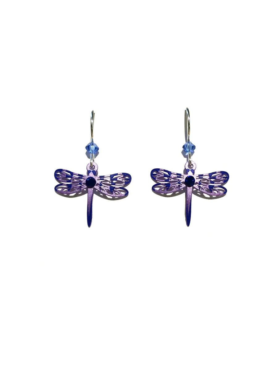 Purple Dragonfly Earrings by Sienna Sky