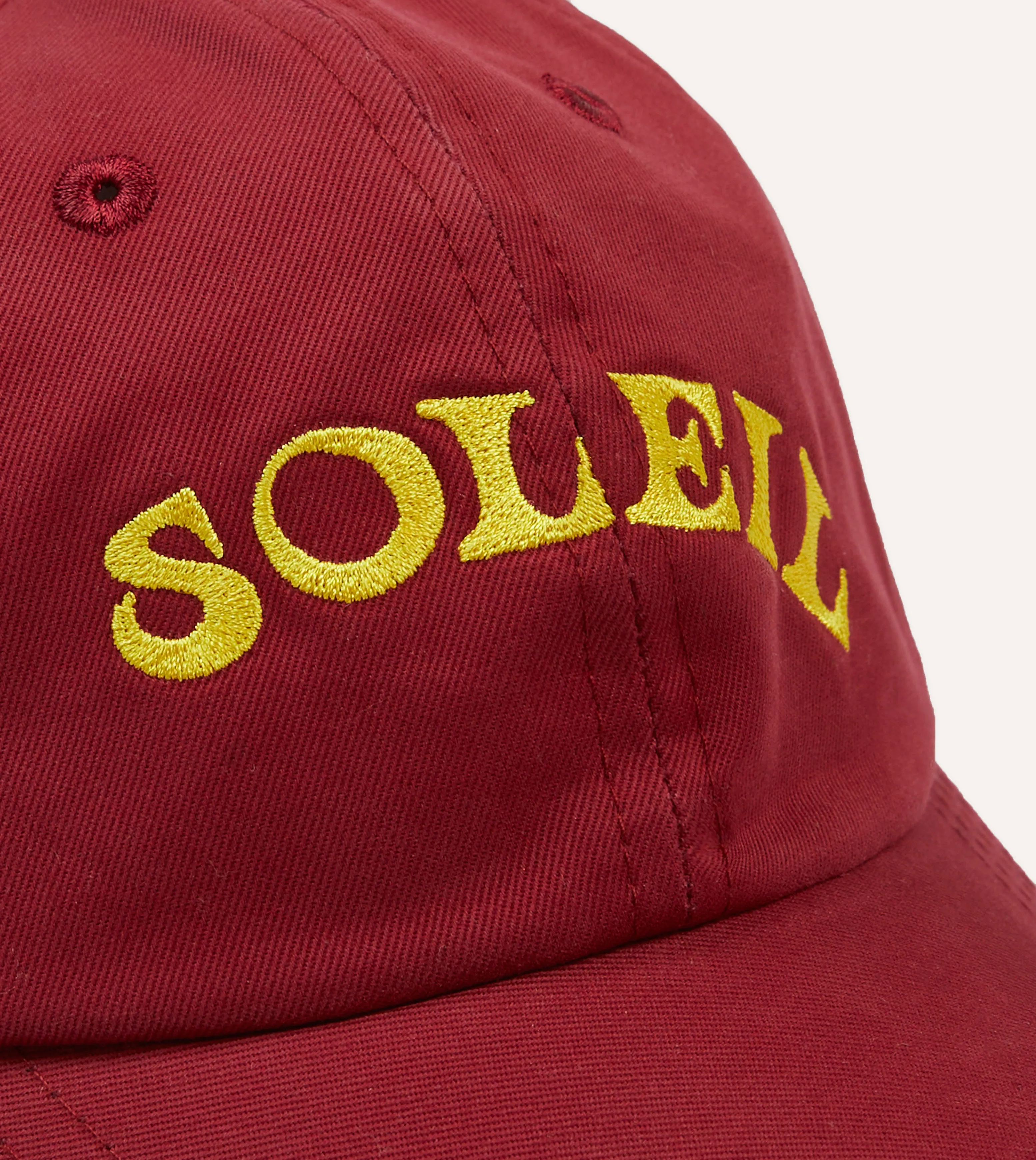 Red Soleil Cotton Twill Baseball Cap