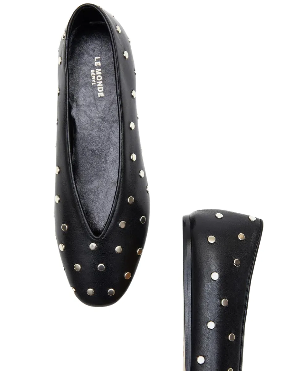 Regency Studded Slipper Black