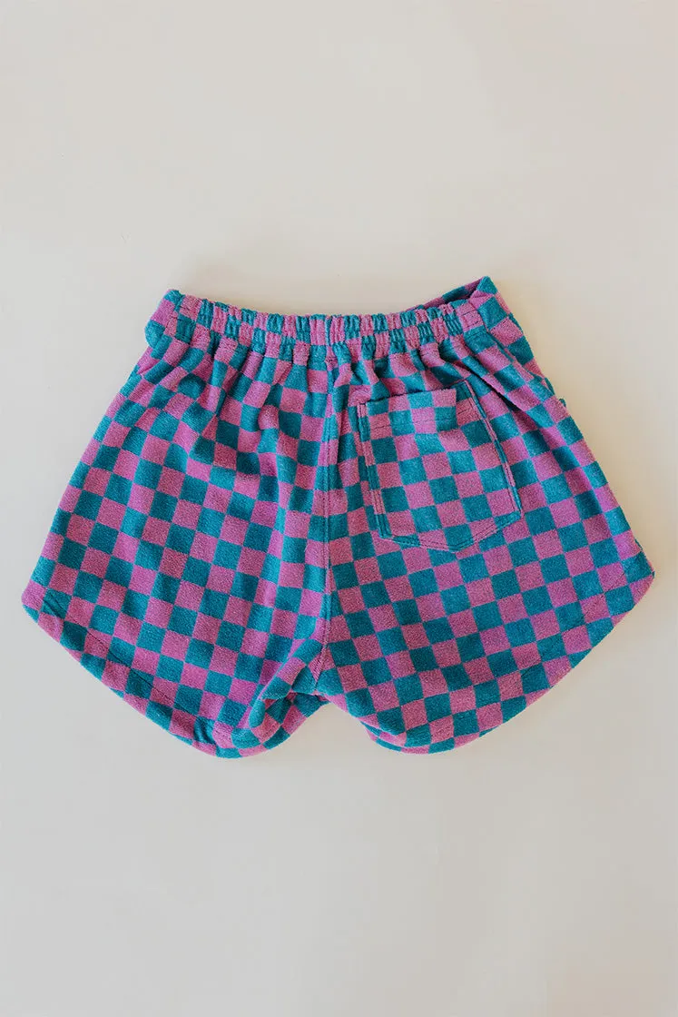 Retro Pocket Shorts - Checkerboard Terrycloth