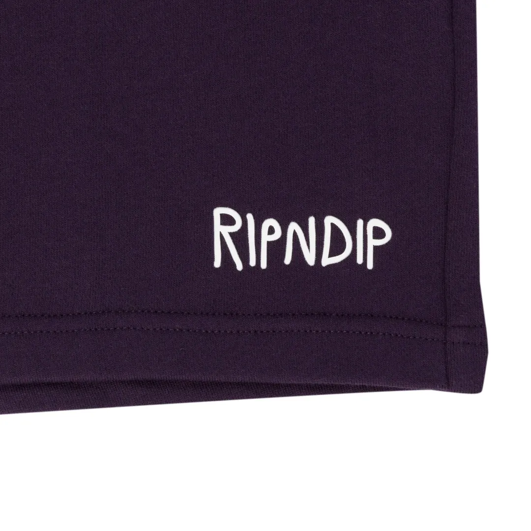 RIPNDIP RIPNDIP OG SWEATSHORTS-DARK PURPLE