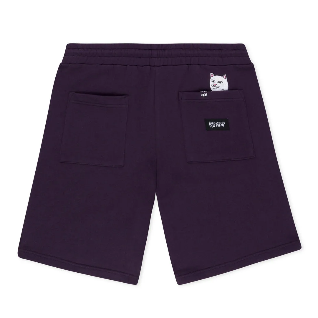 RIPNDIP RIPNDIP OG SWEATSHORTS-DARK PURPLE