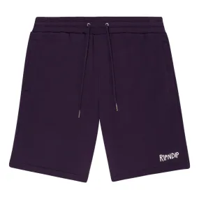 RIPNDIP RIPNDIP OG SWEATSHORTS-DARK PURPLE