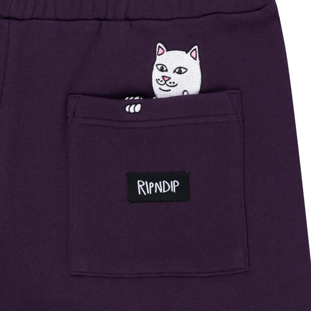 RIPNDIP RIPNDIP OG SWEATSHORTS-DARK PURPLE