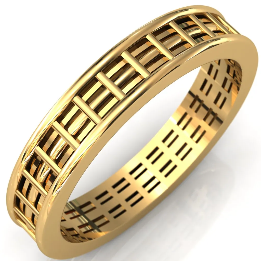 Rolling Baguettes Couple's 3/4 Eternity Matching Two-Band Set