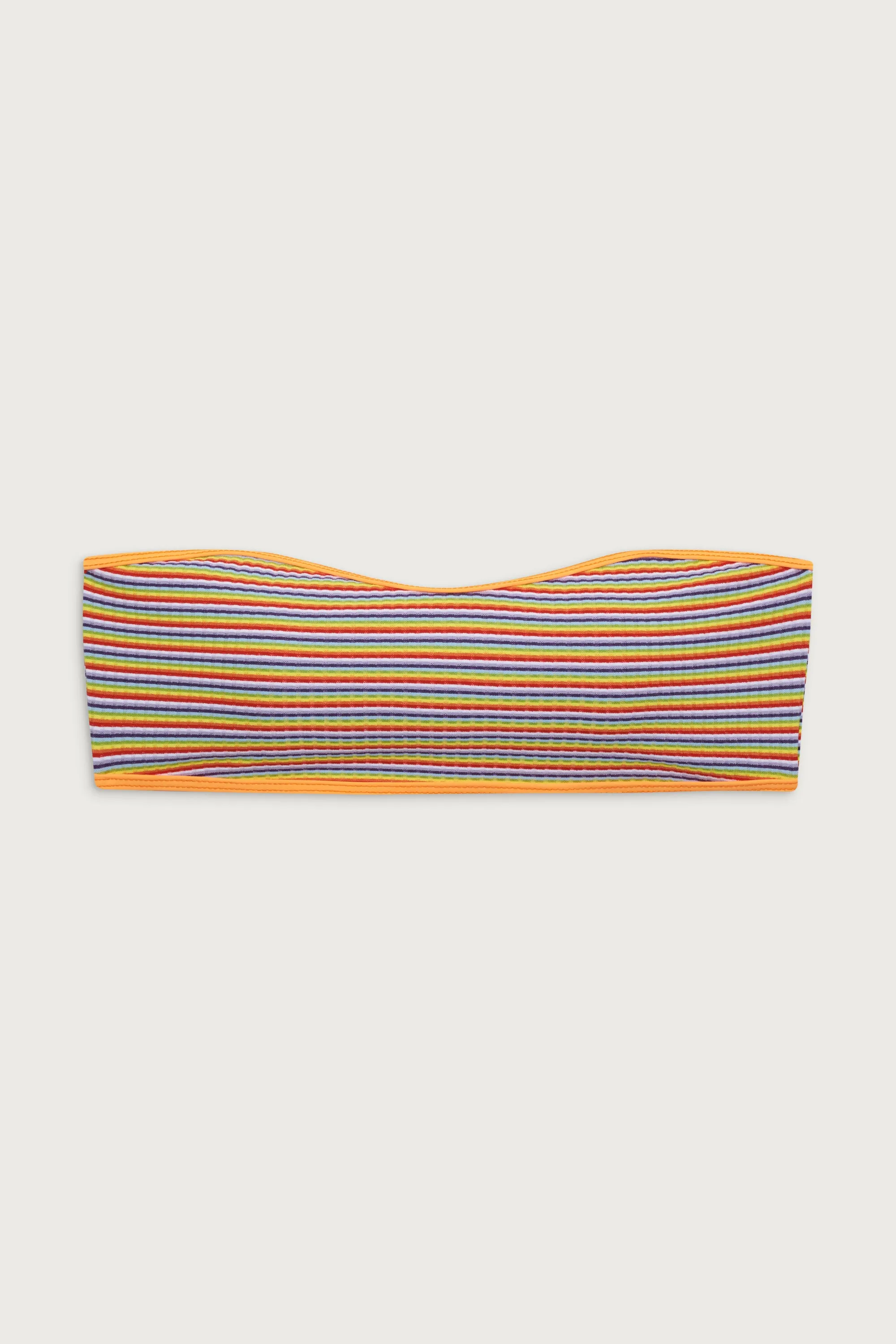 Rosabella Striped Bandeau Bikini Top - Hawaiian Sky