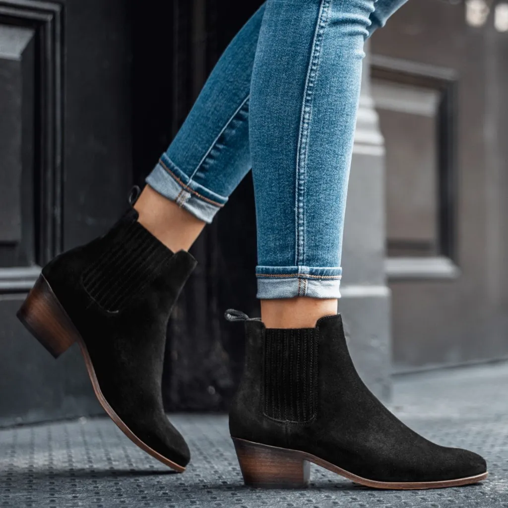 [S] Dreamer Bootie | Black Suede