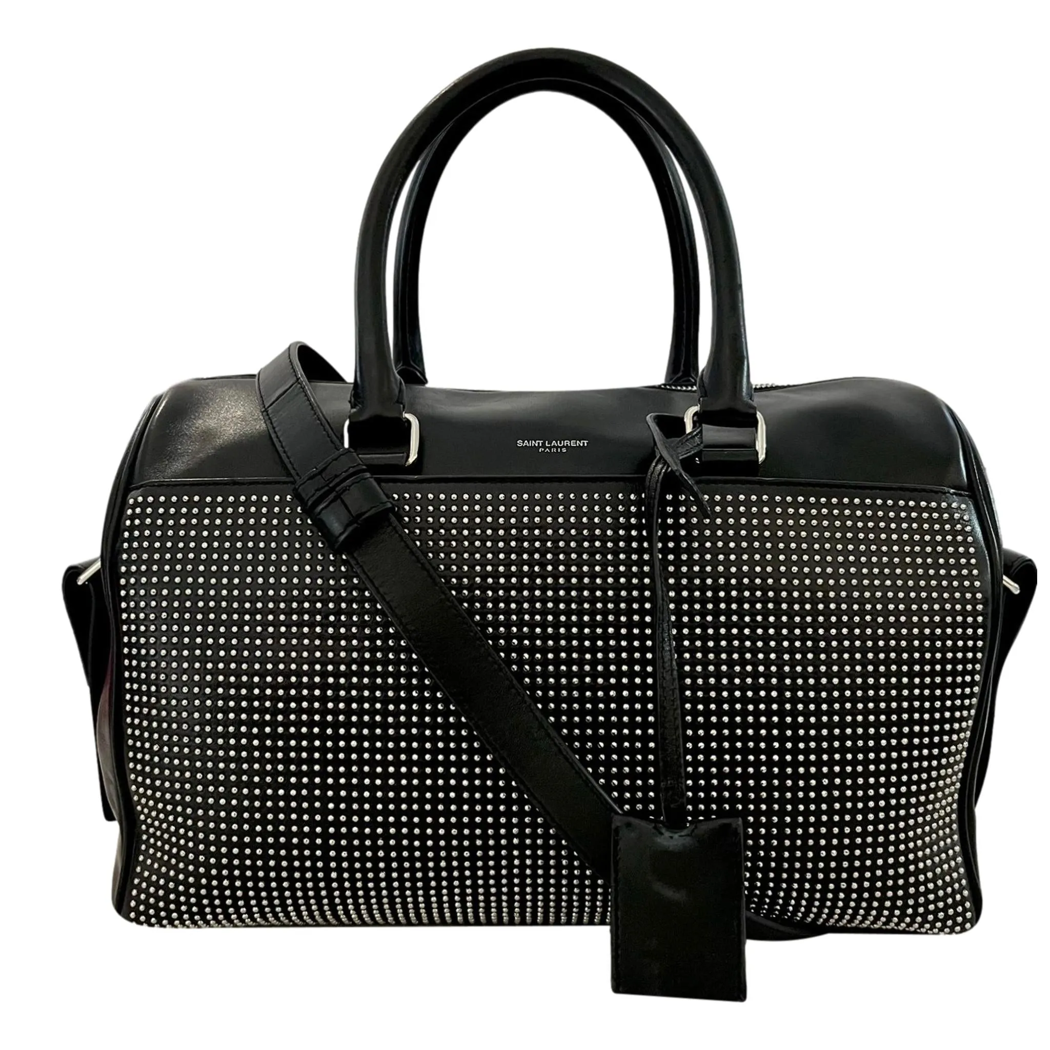 Saint Laurent Studded Leather Duffle Bag