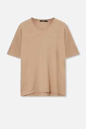 SAMI ELBOW SLEEVE TEE IN PIMA COTTON KNIT