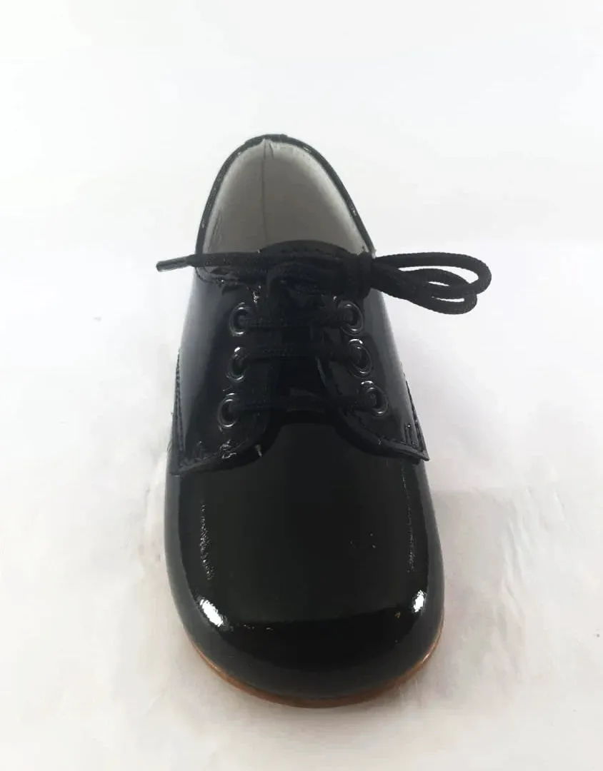 Shawn & Jeffery Black Patent Oxford Dress Shoe