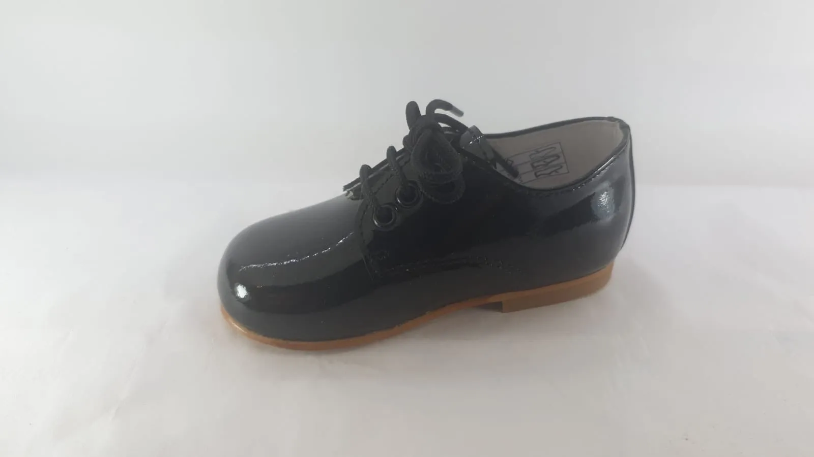 Shawn & Jeffery Black Patent Oxford Dress Shoe