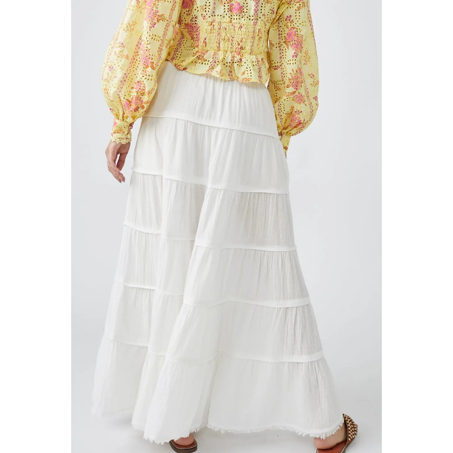 Simply Smitten Maxi Skirt - White