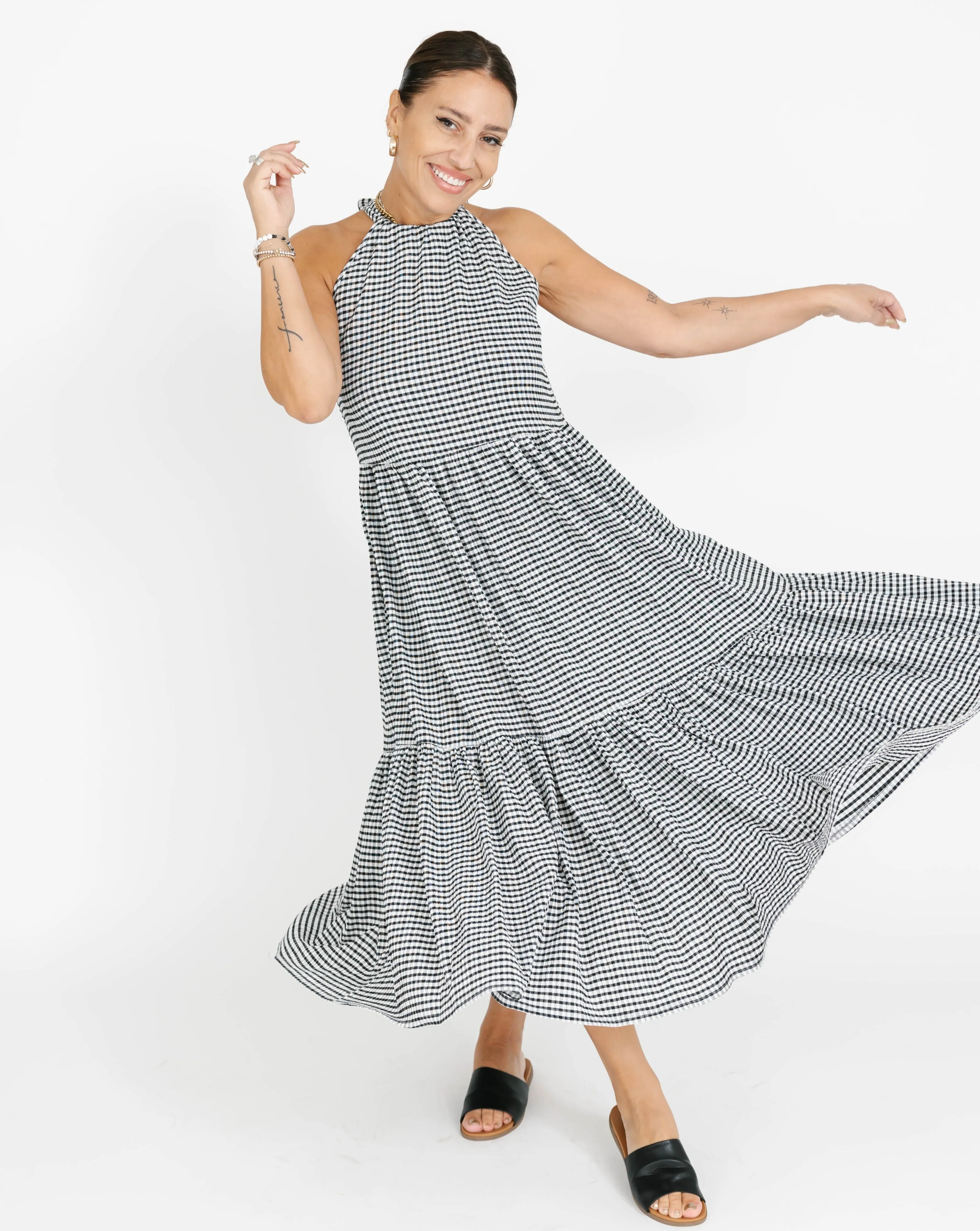 Smash & Tess Valentina Gingham Maxi Dress