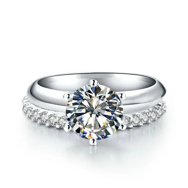 Solitaire Round Cut Classic Wedding Set