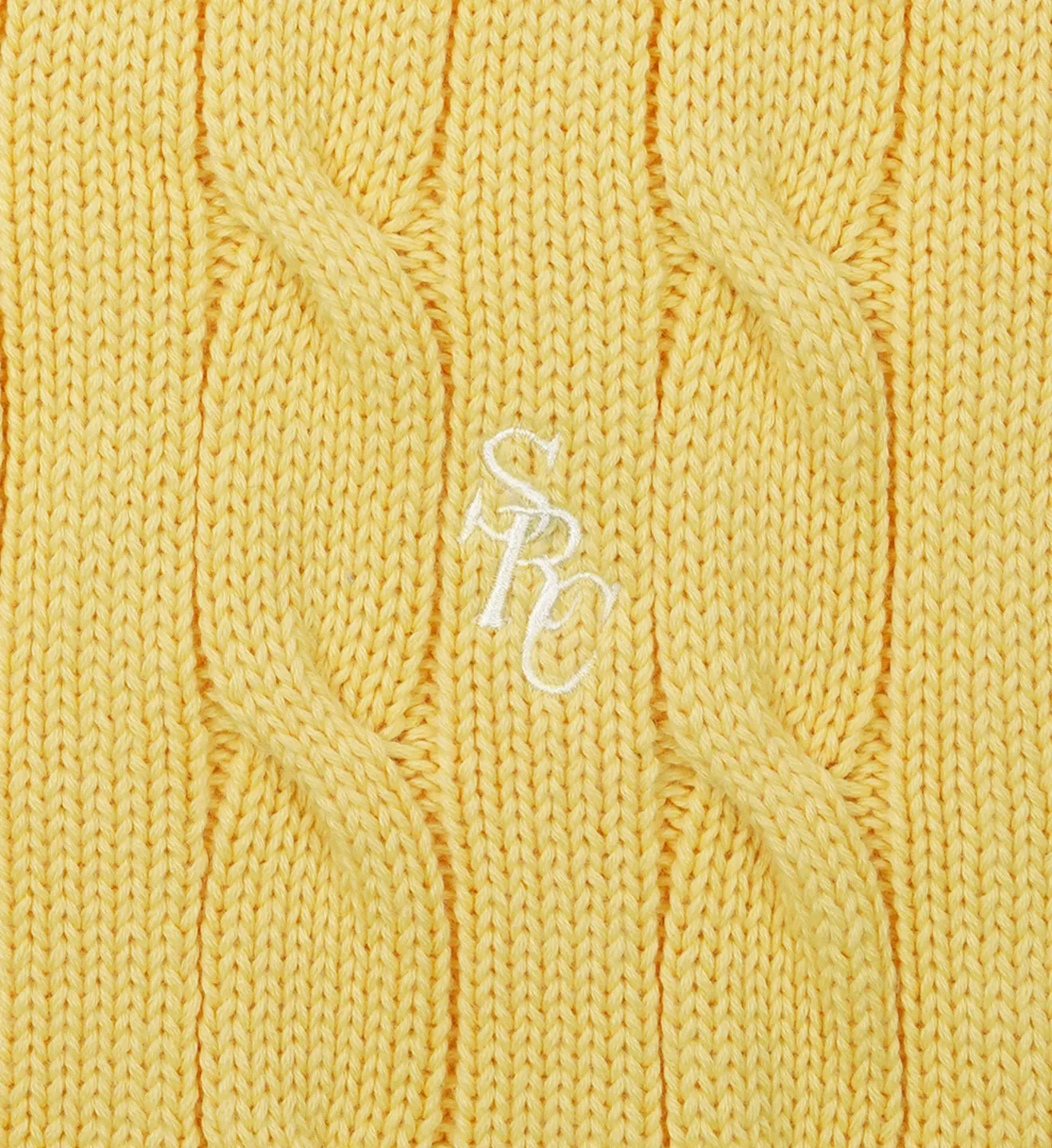 SRC Cotton Cableknit Sweater - Pale Yellow