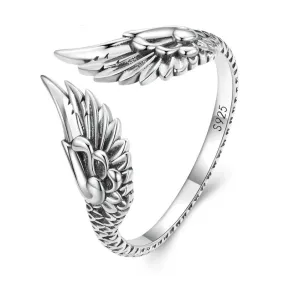 Sterling Silver Angel Wing Ring