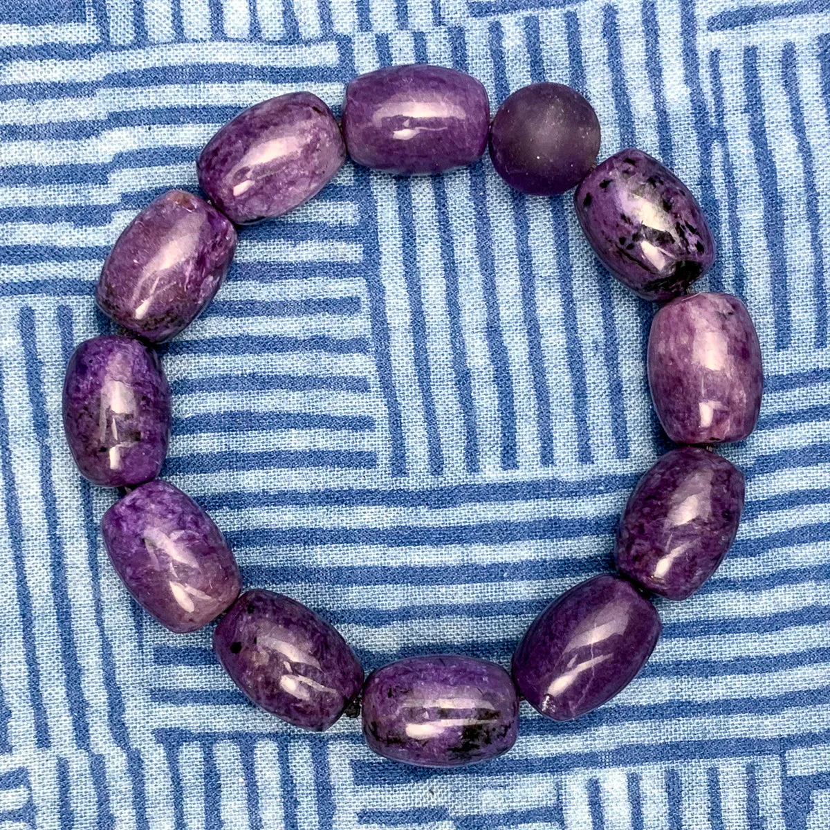 Sugilite Barrel Stretch Bracelet