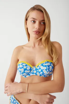 Sweetwater Underwire Bikini Top - Blue Daisy