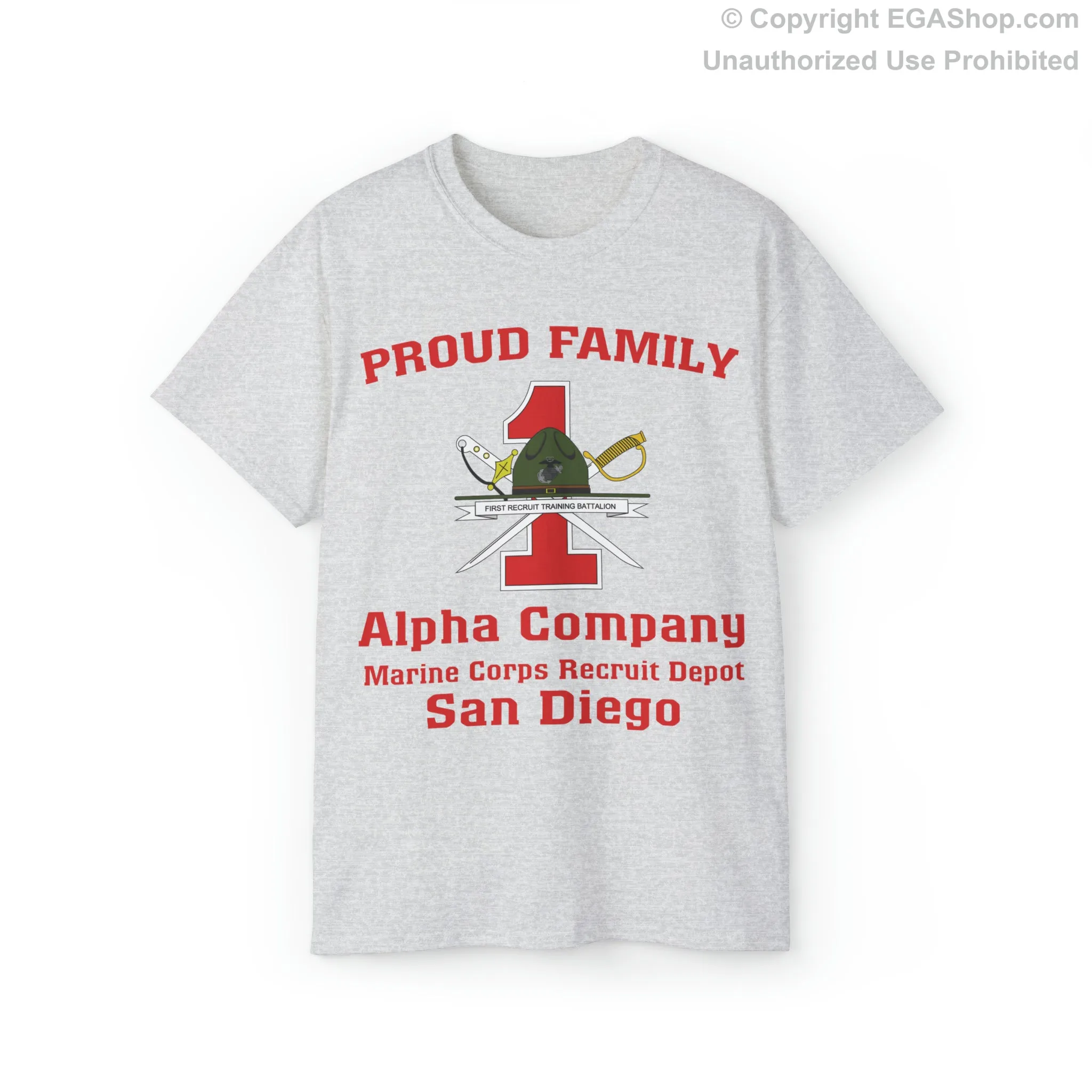 T-Shirt: Alpha Co. MCRD San Diego (1st Battalion Crest)